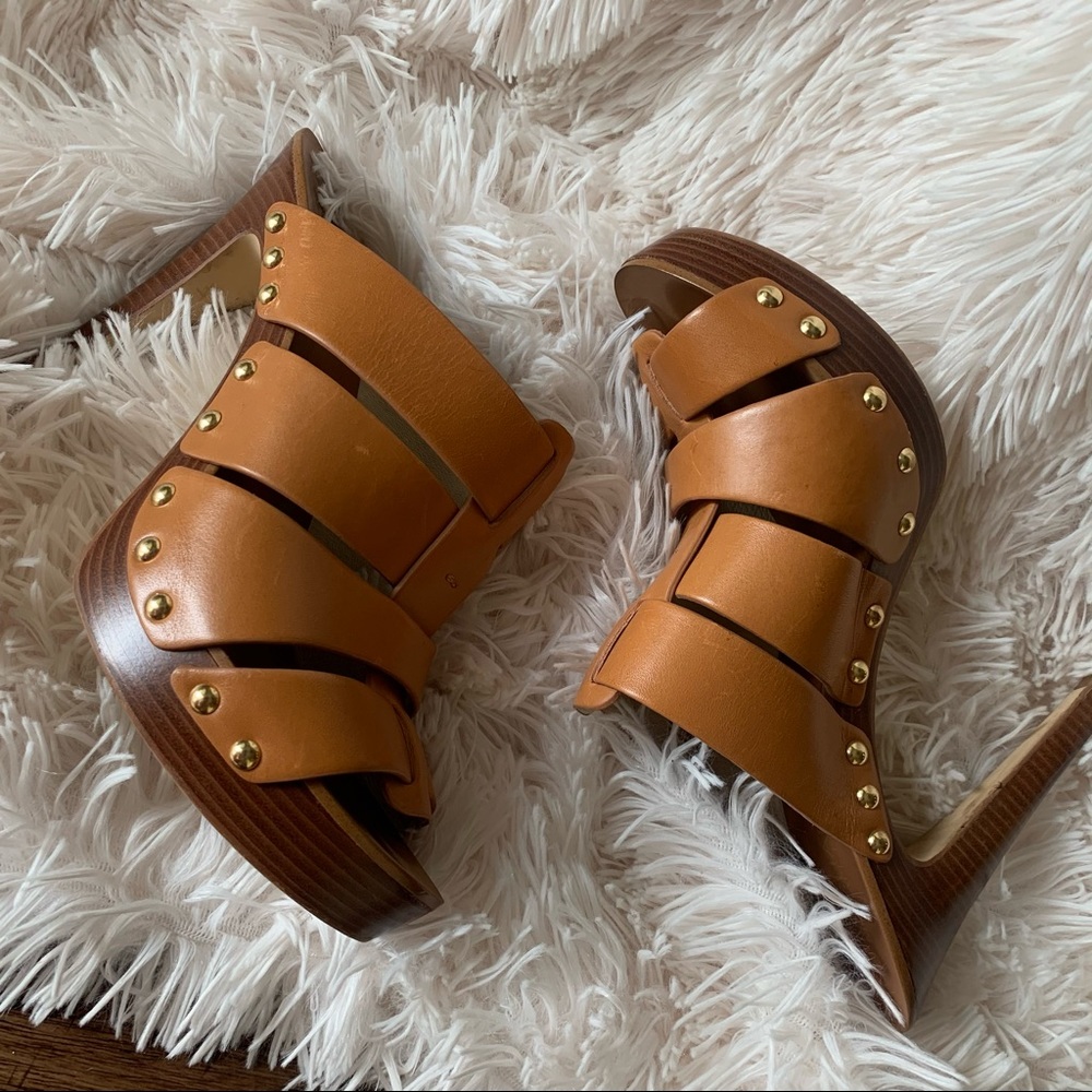 Michael Kors Somerly Leather Mule Pump Heels - Picture 6 of 12